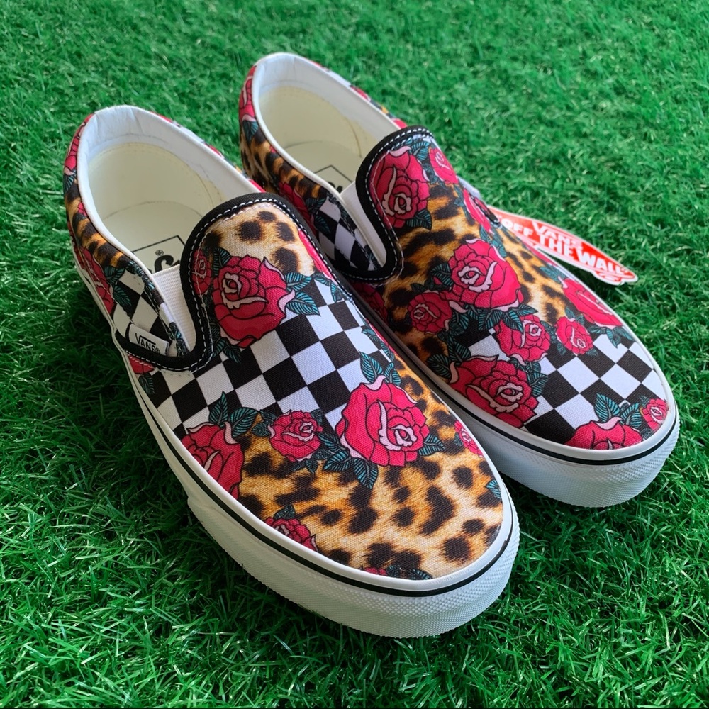Vans Classic Slip On Rose Checkerboard - Picture 1 of 7